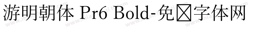 游明朝体 Pr6 Bold字体转换